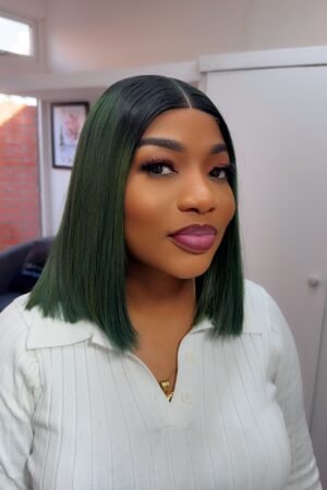 12” Emerald Bob Green Bone Luxury(medium)