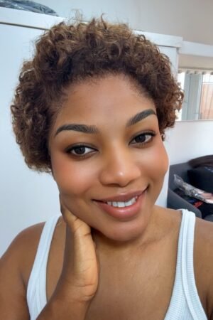 Brown baby curls Frontal(medium)